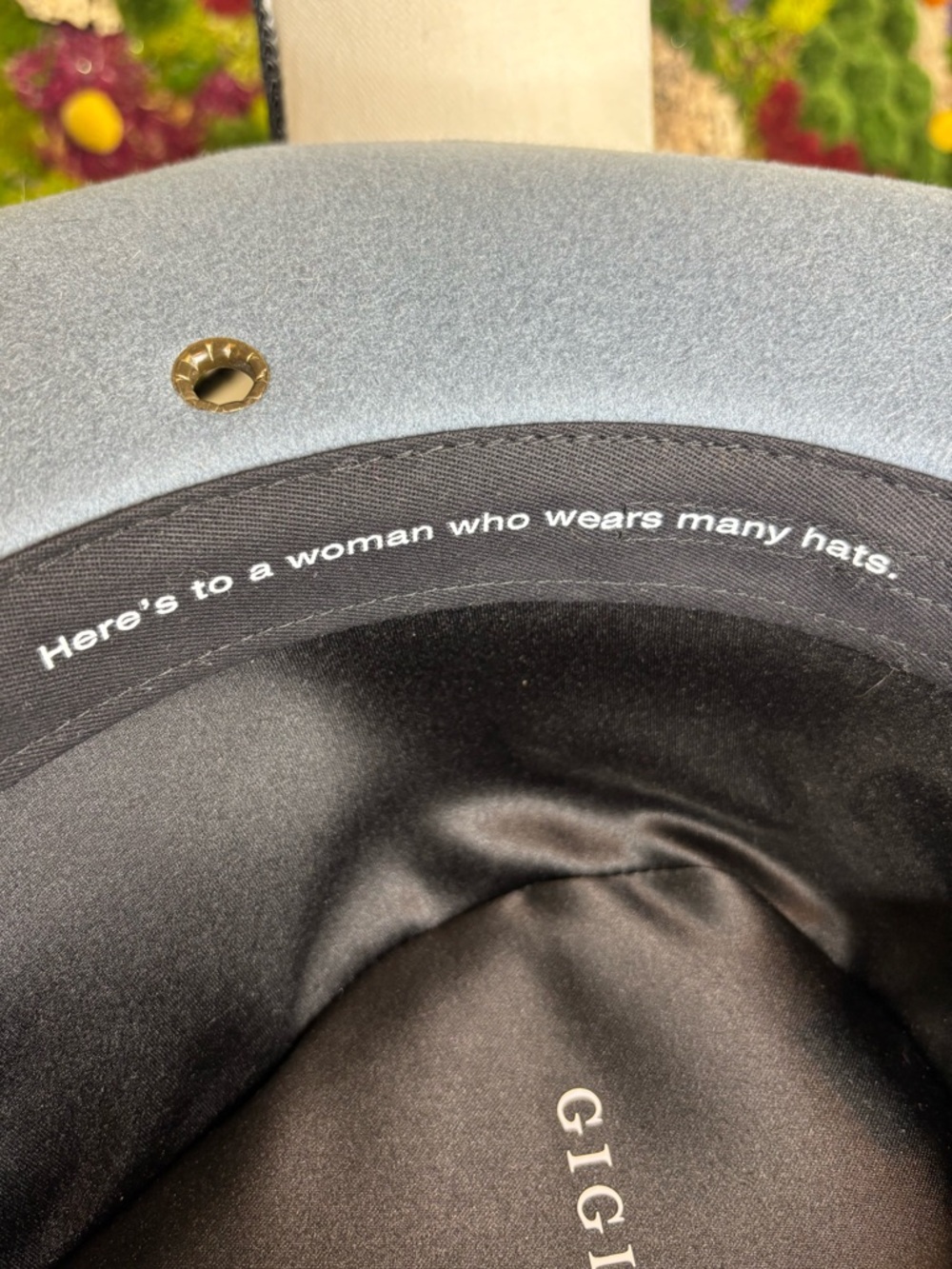 NWOT Gigi Pip Denim Daydreams Fedora Hat - Picture 12 of 12